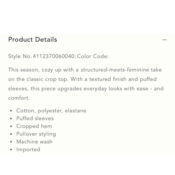 Anthropologie Bayleigh Cropped Top NWT Size XL - Picture 13 of 13